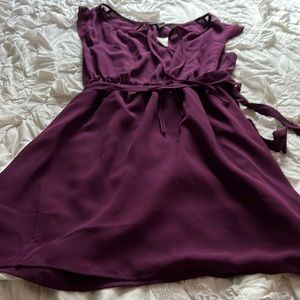 Dress Forever21 purple size small belt tie on waist